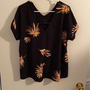 Navy blue dressy top